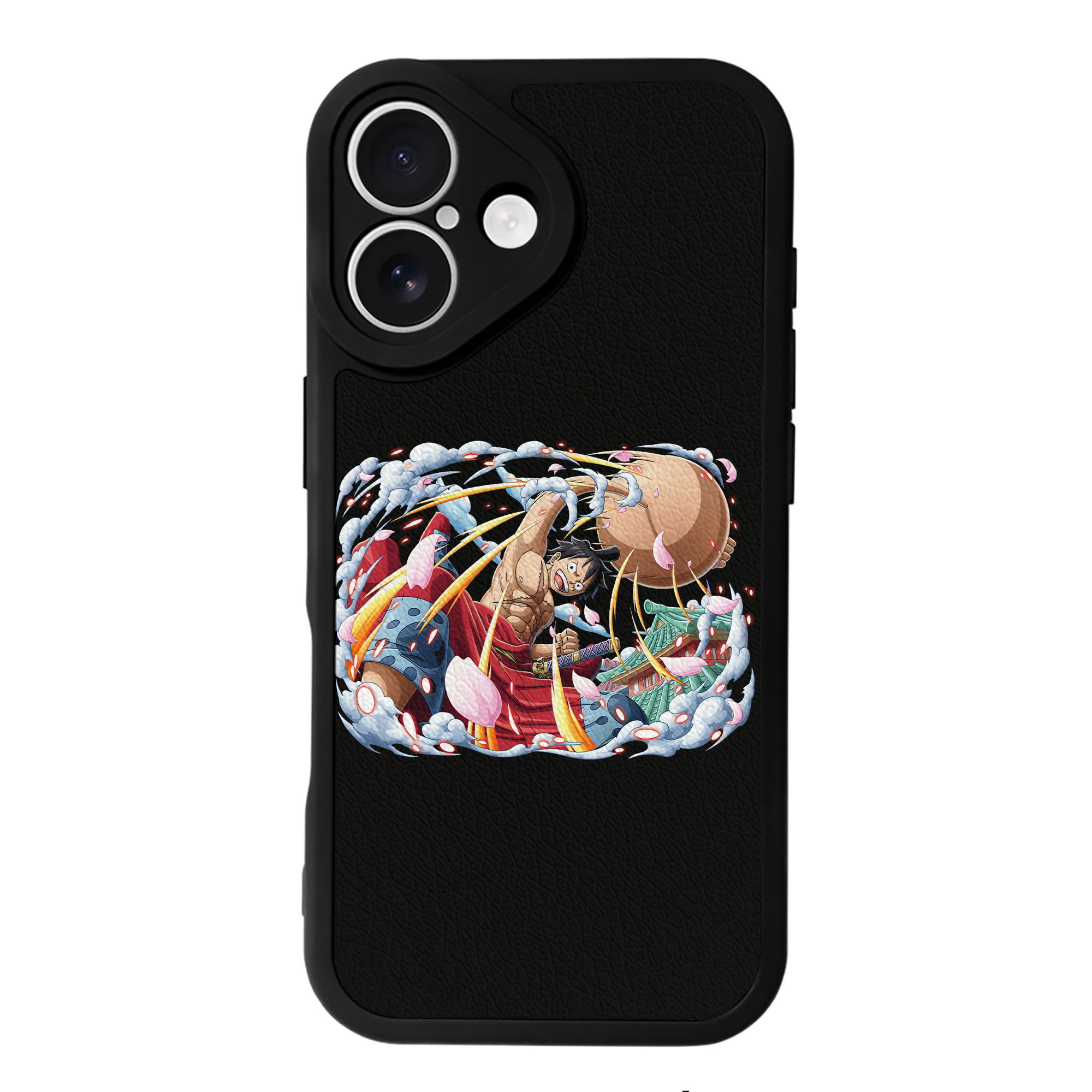 （画像用） ワンピース モンキー・D・ルフィ ONE PIECE Monkey D. Luffy 【iPhone 16シリーズ対応】シリコンスマホケース（レザー調） 材質：シリコン